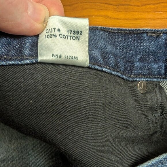 J Brand Jeans Mens 34x33 Blue Denim Kane Slim Straight Leg Indigo Cali Made USA - Picture 13 of 14